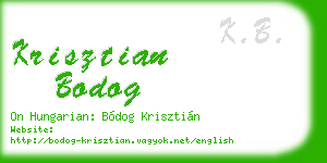 krisztian bodog business card