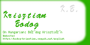 krisztian bodog business card
